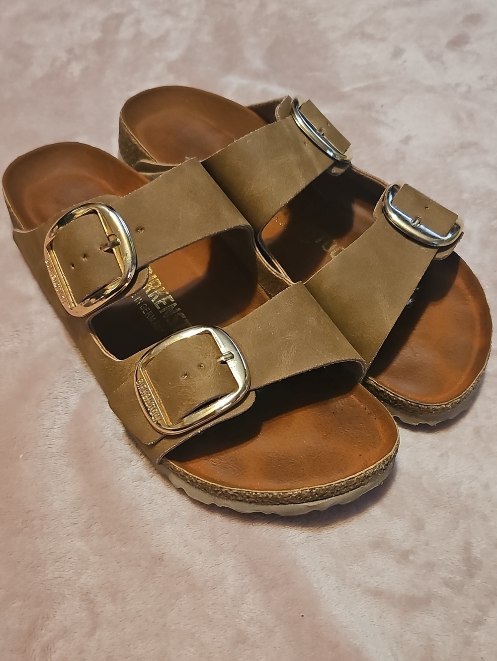 Birkenstock Arizona Big Buckle Leather Sandals Slide Womens 39